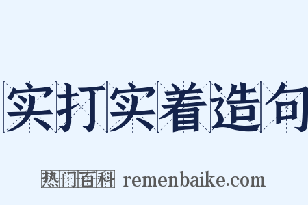 实打实着造句是什么意思的图片